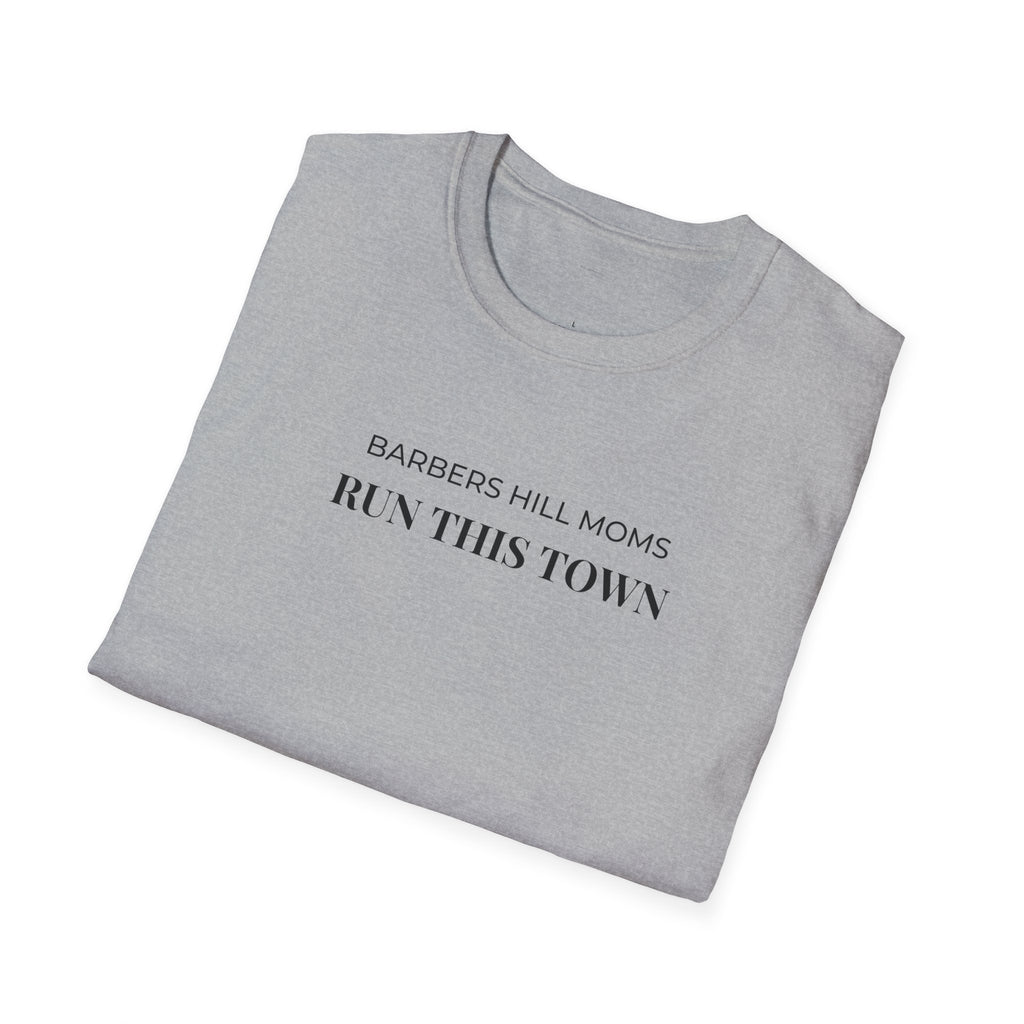 Run This Town T-Shirt — 'Barbers Hill Moms' Minimal Athletic Tee
