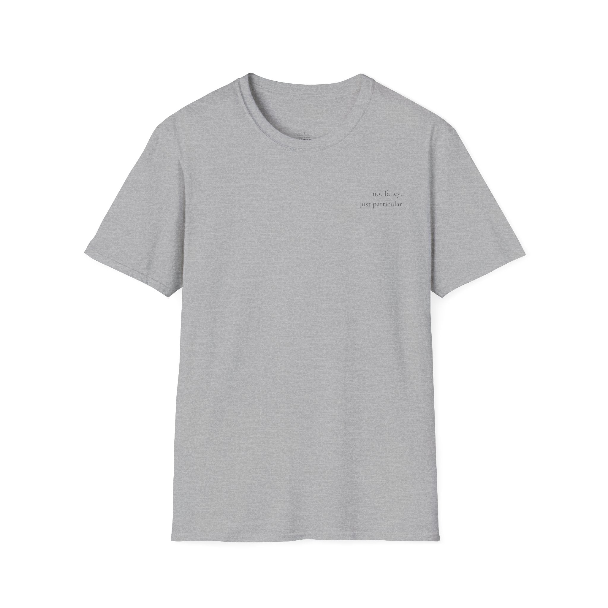 Minimalist Small Chest Text T-Shirt — Subtle Left Chest Typography Tee