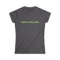 Women's Tee — "margs on the patio." Lime Text Casual Summer Cocktail Shirt