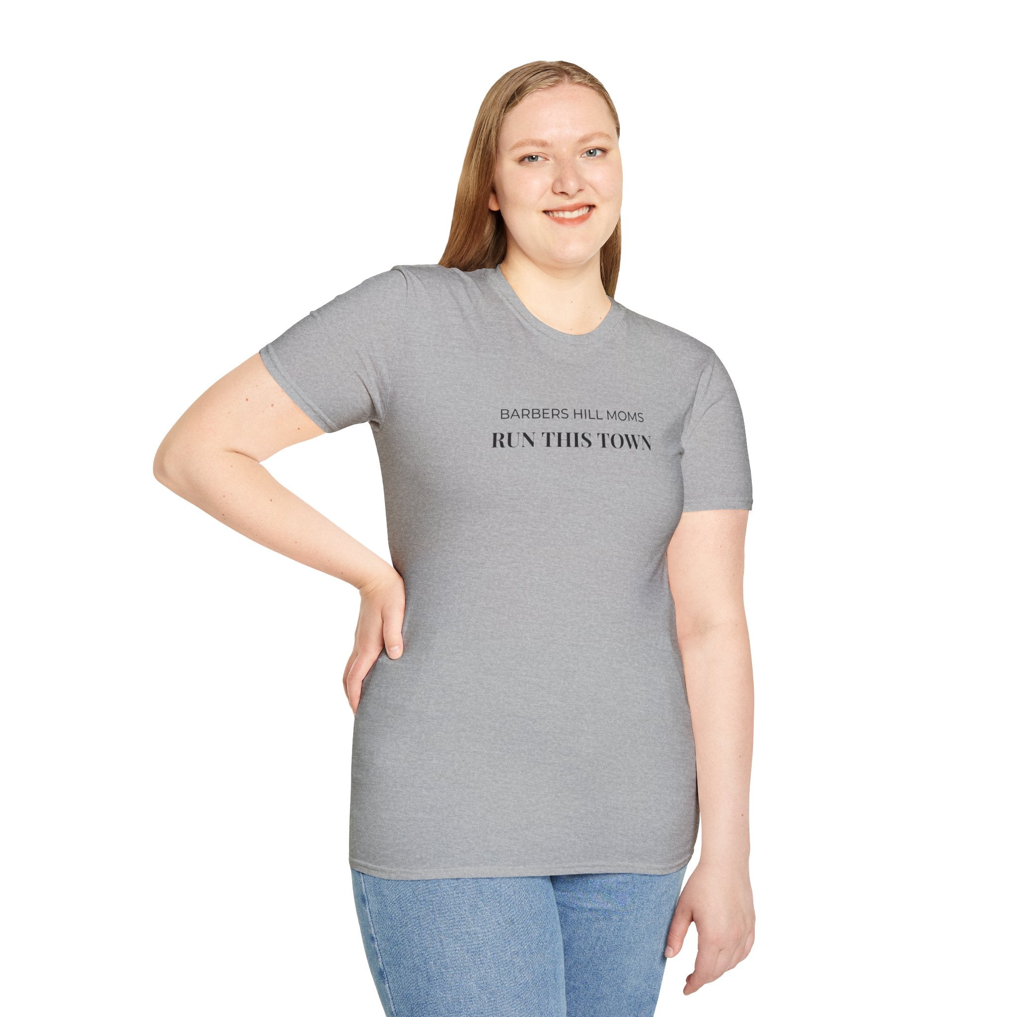 Run This Town T-Shirt — 'Barbers Hill Moms' Minimal Athletic Tee