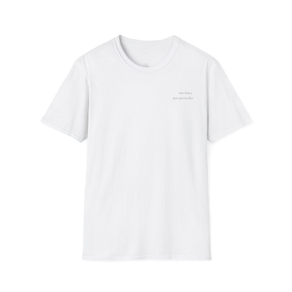 Minimalist Small Chest Text T-Shirt — Subtle Left Chest Typography Tee