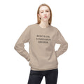 Crewneck Sweatshirt - "Boots On. Standards Higher." Minimalist Statement Sweatshirt