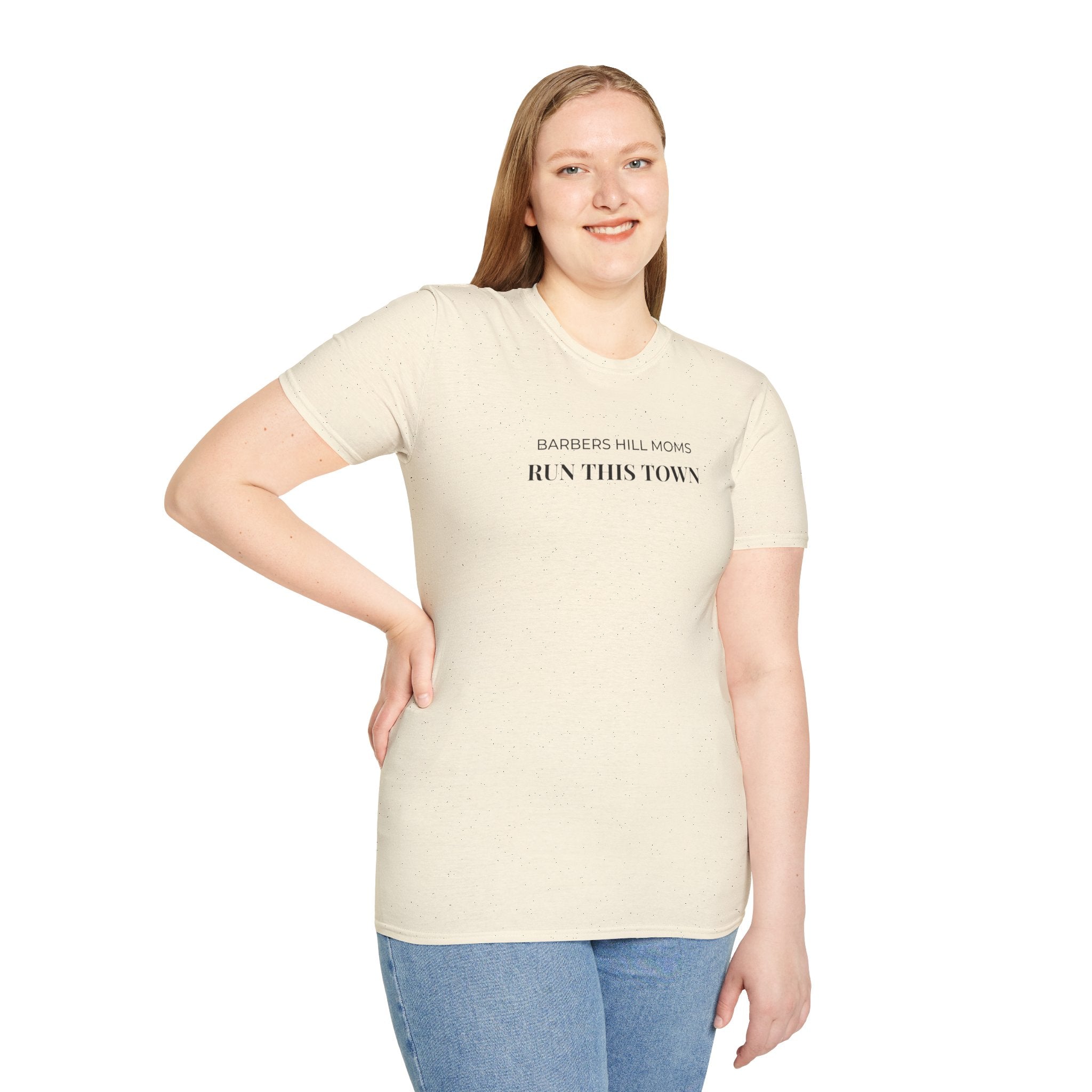 Run This Town T-Shirt — 'Barbers Hill Moms' Minimal Athletic Tee