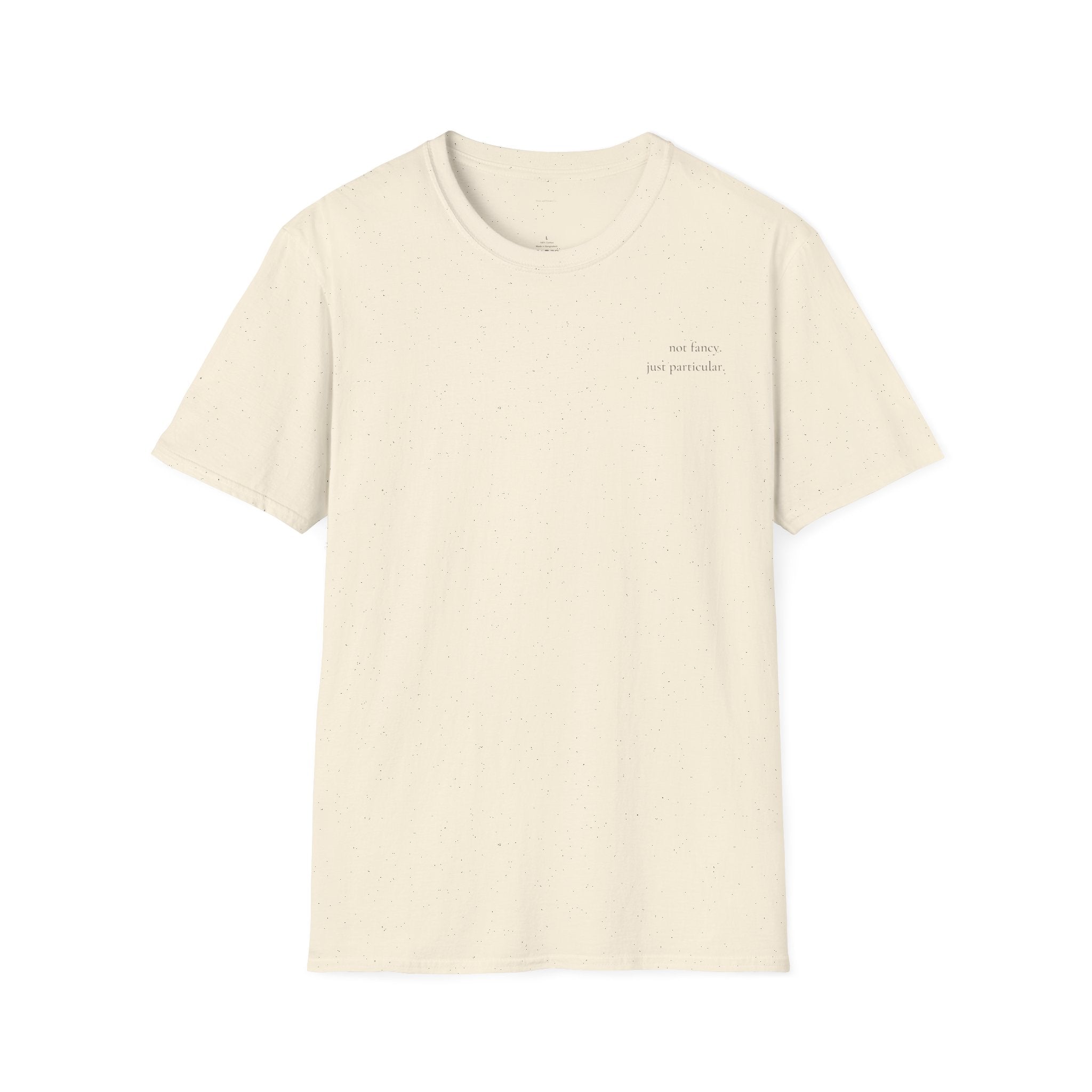 Minimalist Small Chest Text T-Shirt — Subtle Left Chest Typography Tee